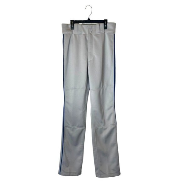Mizuno Gray And Royal‎ Blue Piped Pro Performance Straight Leg Baseball Pants S - Picture 2 of 10